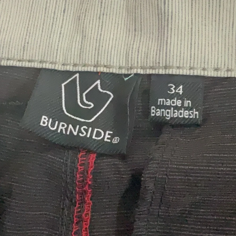 Burnside Charcoal Flat Front Shorts